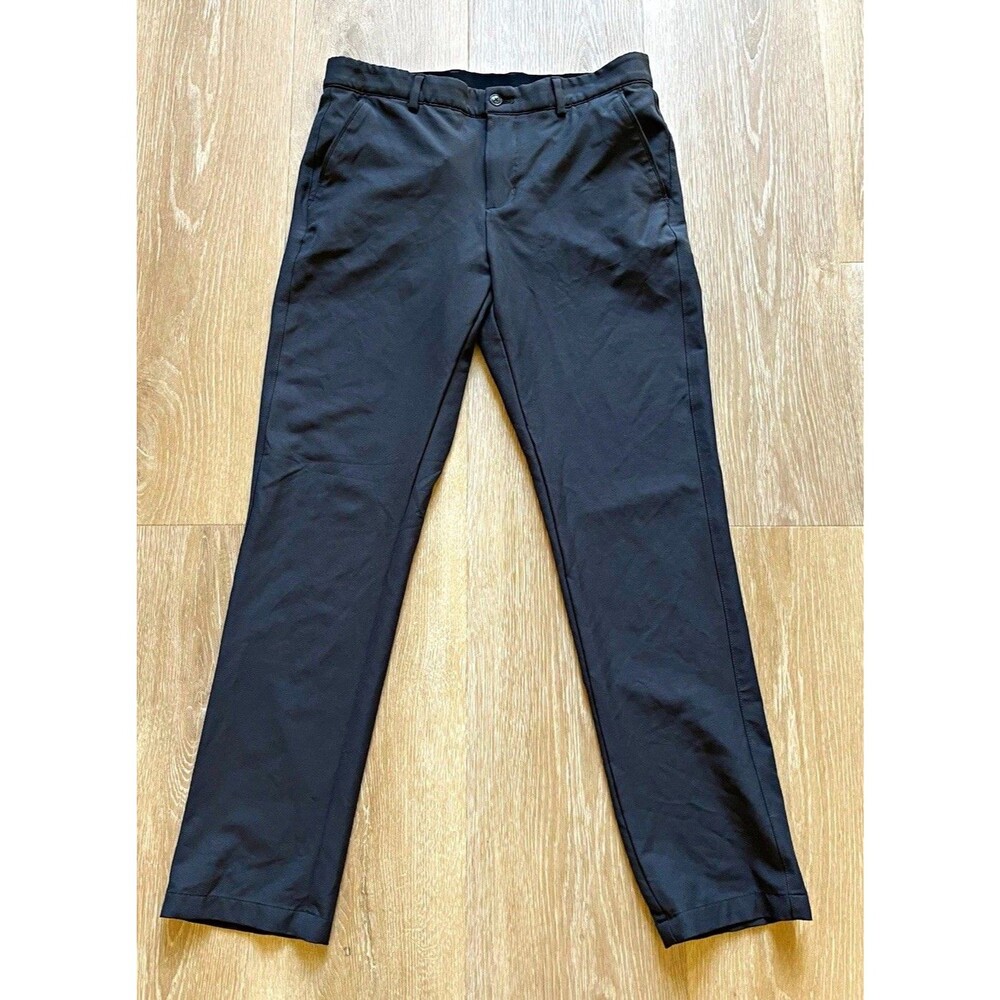 Greg Norman PLAY DRY Men's Black Golf Pants Slim Stretch Pockets 32x32